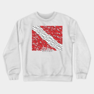 Scuba Diving Flag Belize Crewneck Sweatshirt